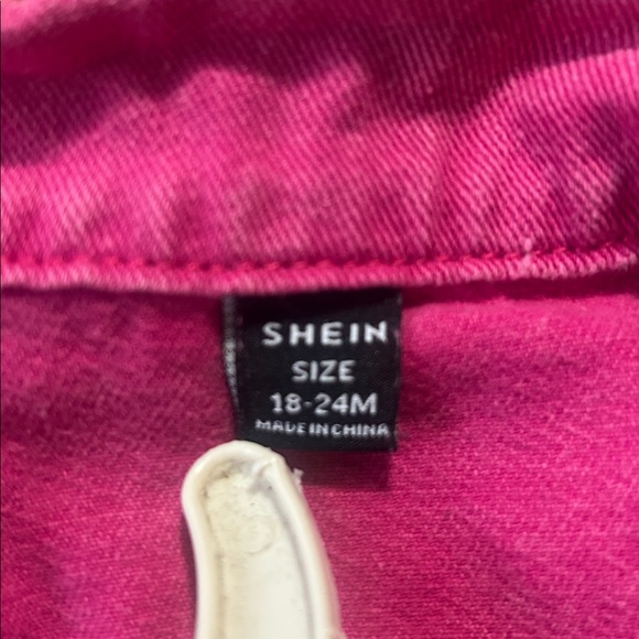 Baby girls SHEIN pink jean button down jacket size 18-24 m - Picture 4 of 4